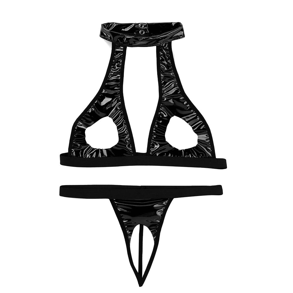 Women's Glossy Lingerie Set - skyjackerz