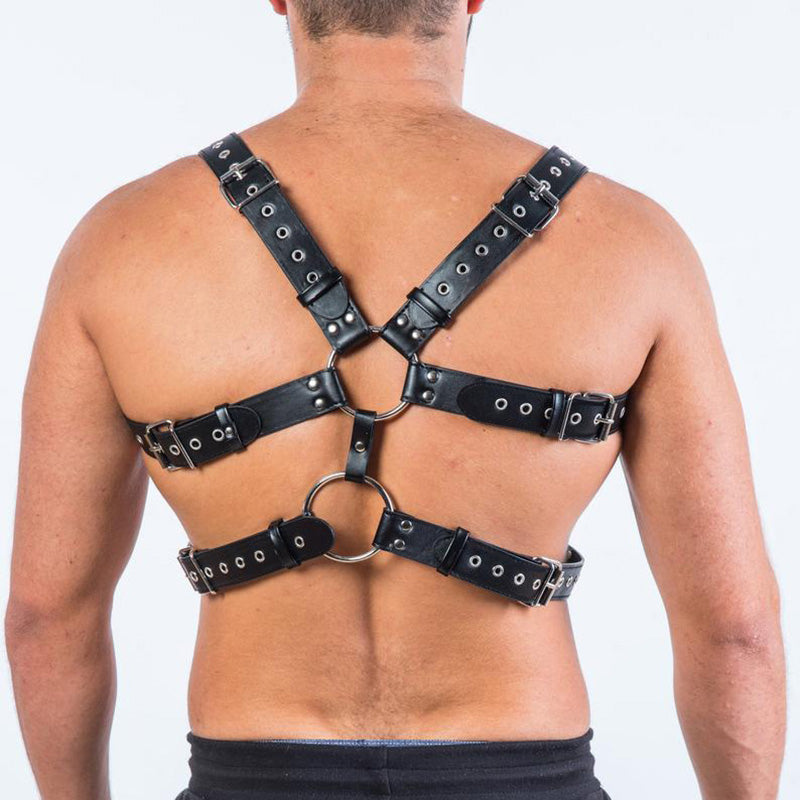 Men's Studded Leather Harness - skyjackerz