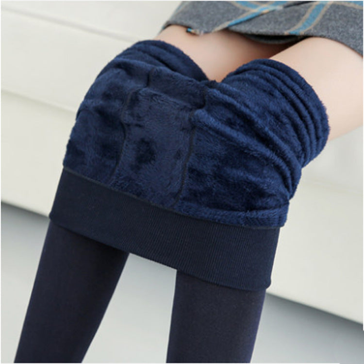 Navy Blue / One-Size Women's Velvet Winter Pantyhose - skyjackerz