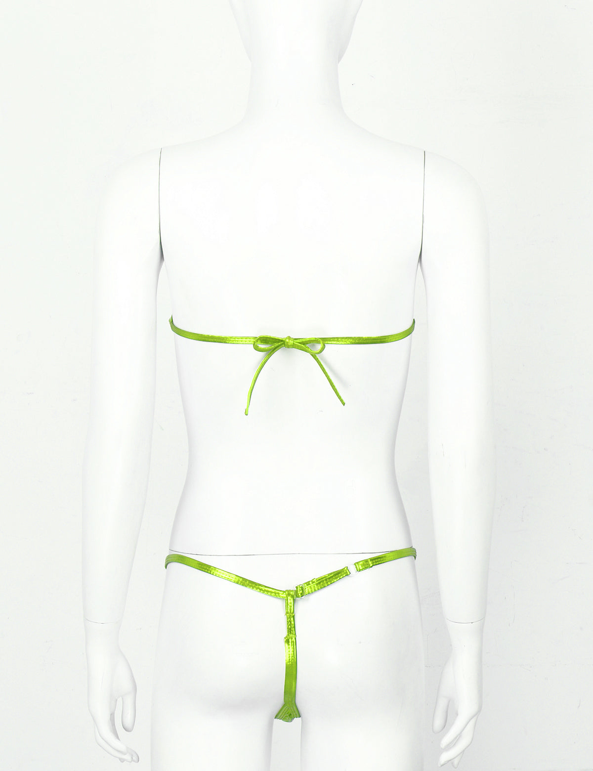 Women's Shiny Leather Bikini Set - skyjackerz