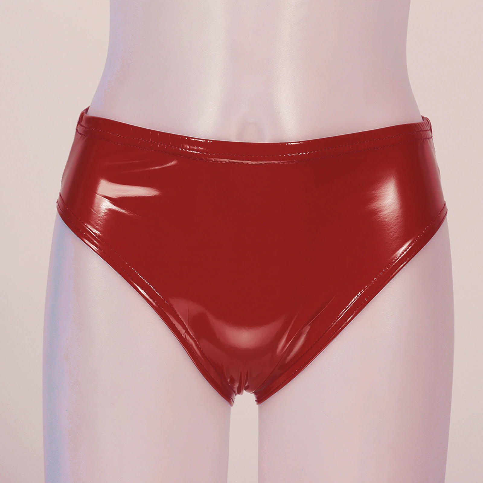 Red / S Women's Latex Lingerie Panties - skyjackerz