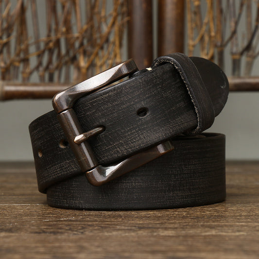 Black / 100 cm Men's Dress Belt - Business Style Pin Buckle - skyjackerz