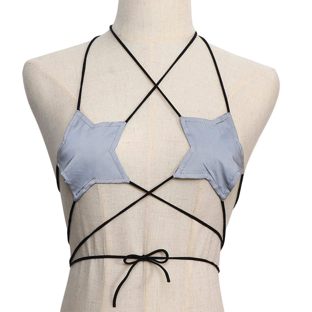 Women Leather Star Shape Bra - skyjackerz