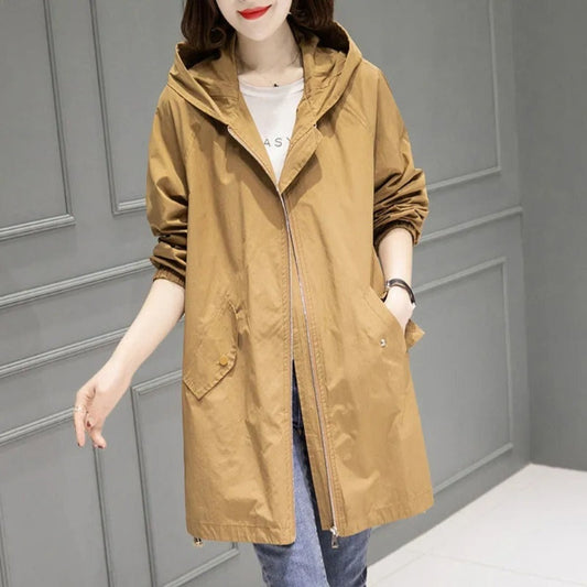 Women's Urban Mid-Length Windbreaker - skyjackerz