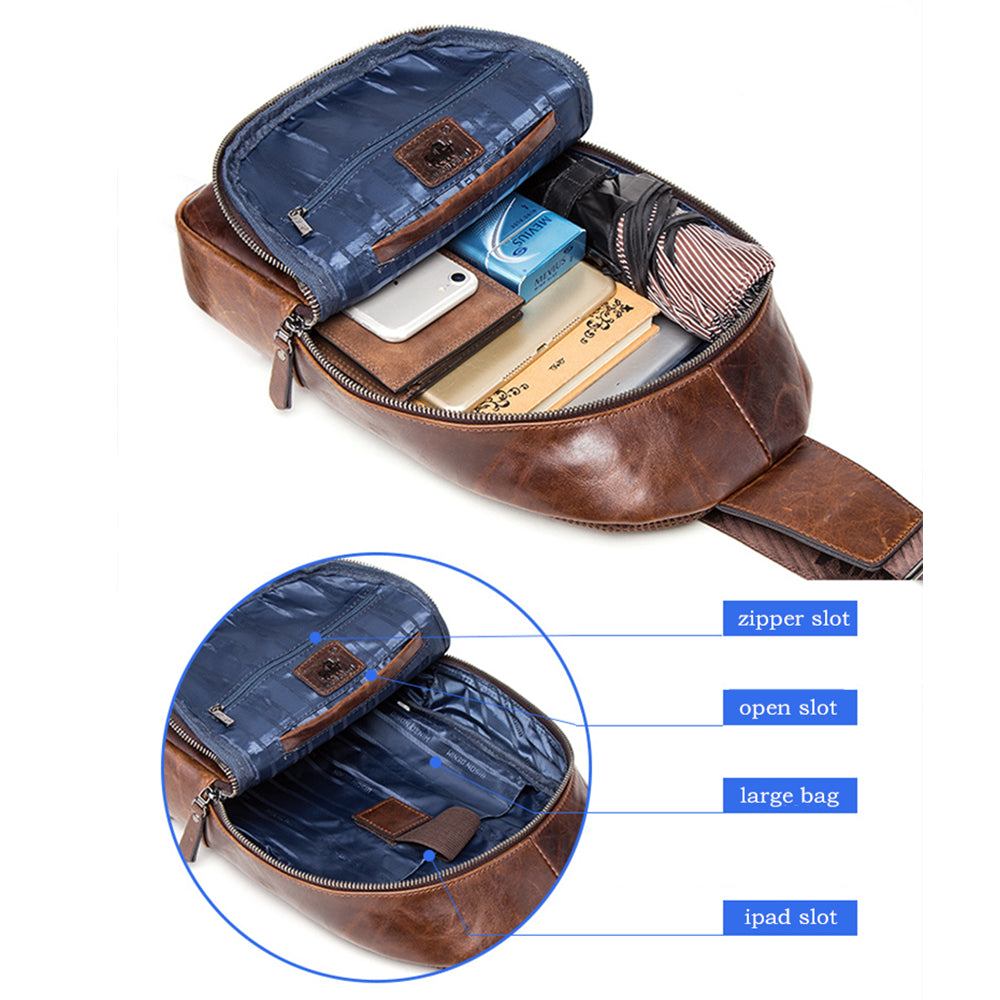 Men's Leather Multifunctional Shoulder Bag - skyjackerz