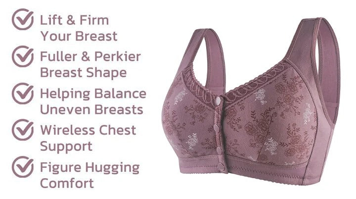 Cotton Front Closure Bra - skyjackerz