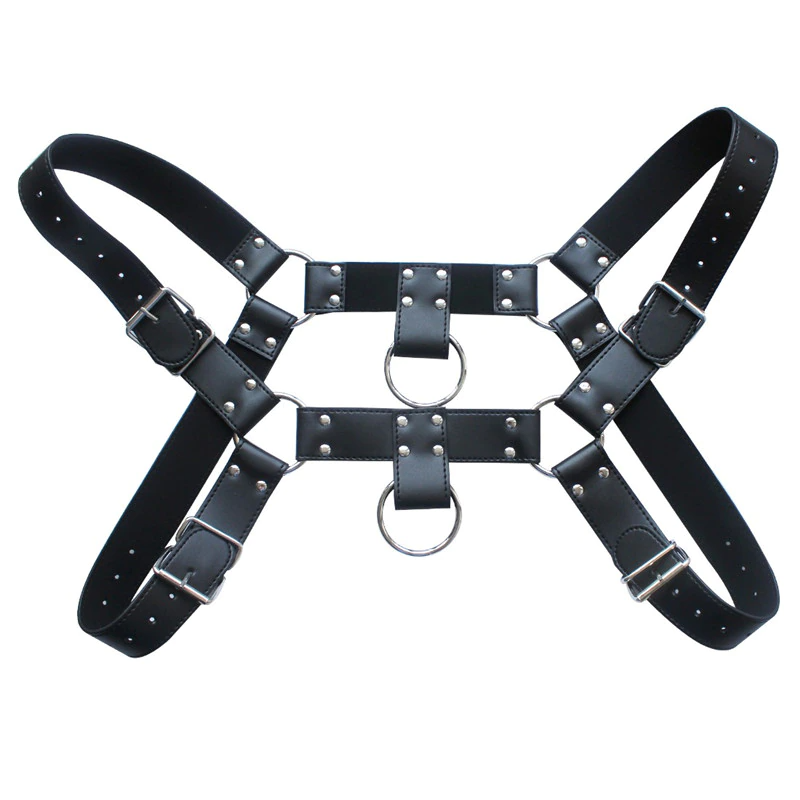 Black Men's Punk-Style Chest Accessory - skyjackerz