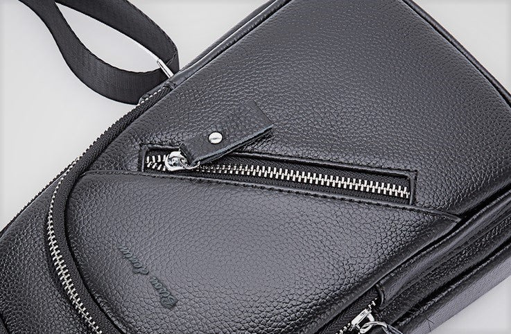 Men's Leather Business Chest Bags - skyjackerz