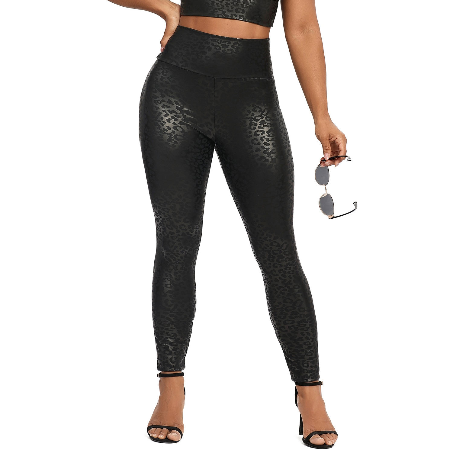 Women's High Waist Leather Pants - skyjackerz