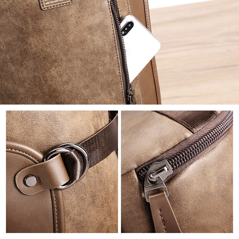 Men's Leather Waterproof Travel Backpack - skyjackerz