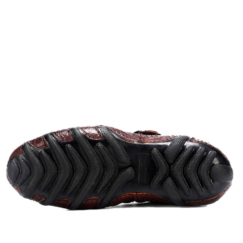 Men's Leather Crocodile Casual Shoes - skyjackerz