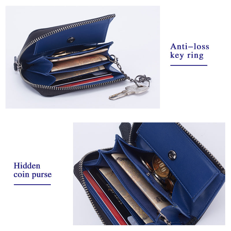 Men's Chain Zipper RFID Blocking Wallet - skyjackerz