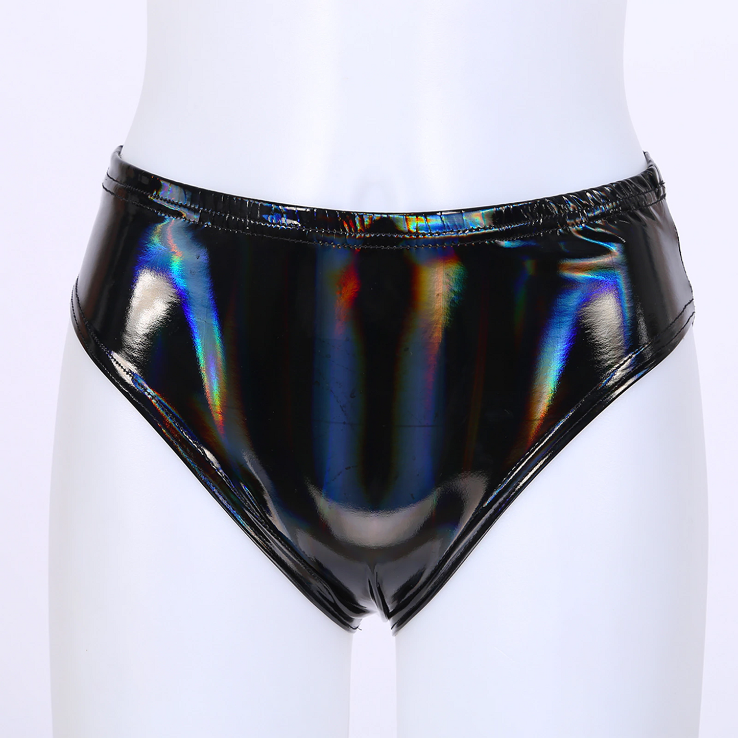Black-V2 / S Women's Latex Lingerie Panties - skyjackerz