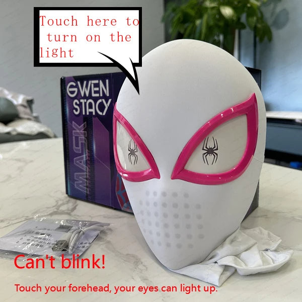 Gwen Stacy - Head Touch Spiderman Electronic Mask with Moving Eyes - skyjackerz