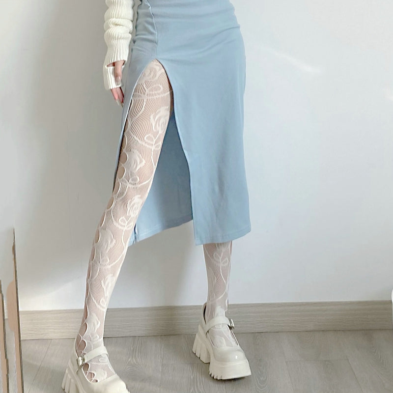 Lolita Mesh Tights with Pattern - skyjackerz