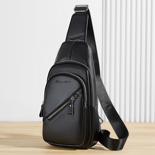 Men's Leather Business Chest Bags - skyjackerz