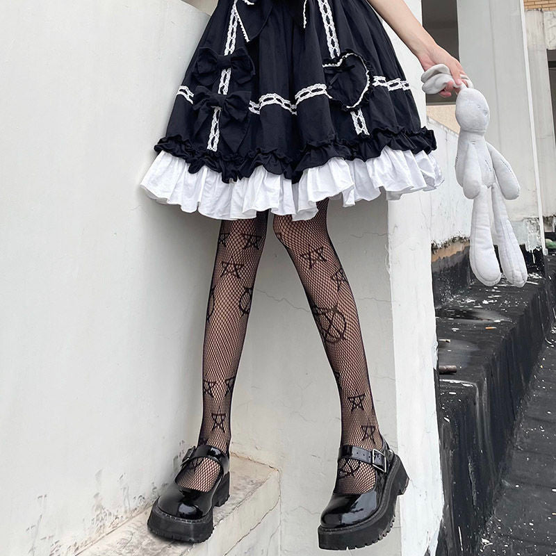 Five-Pointed Star Mesh Fishnet Pantyhose - skyjackerz