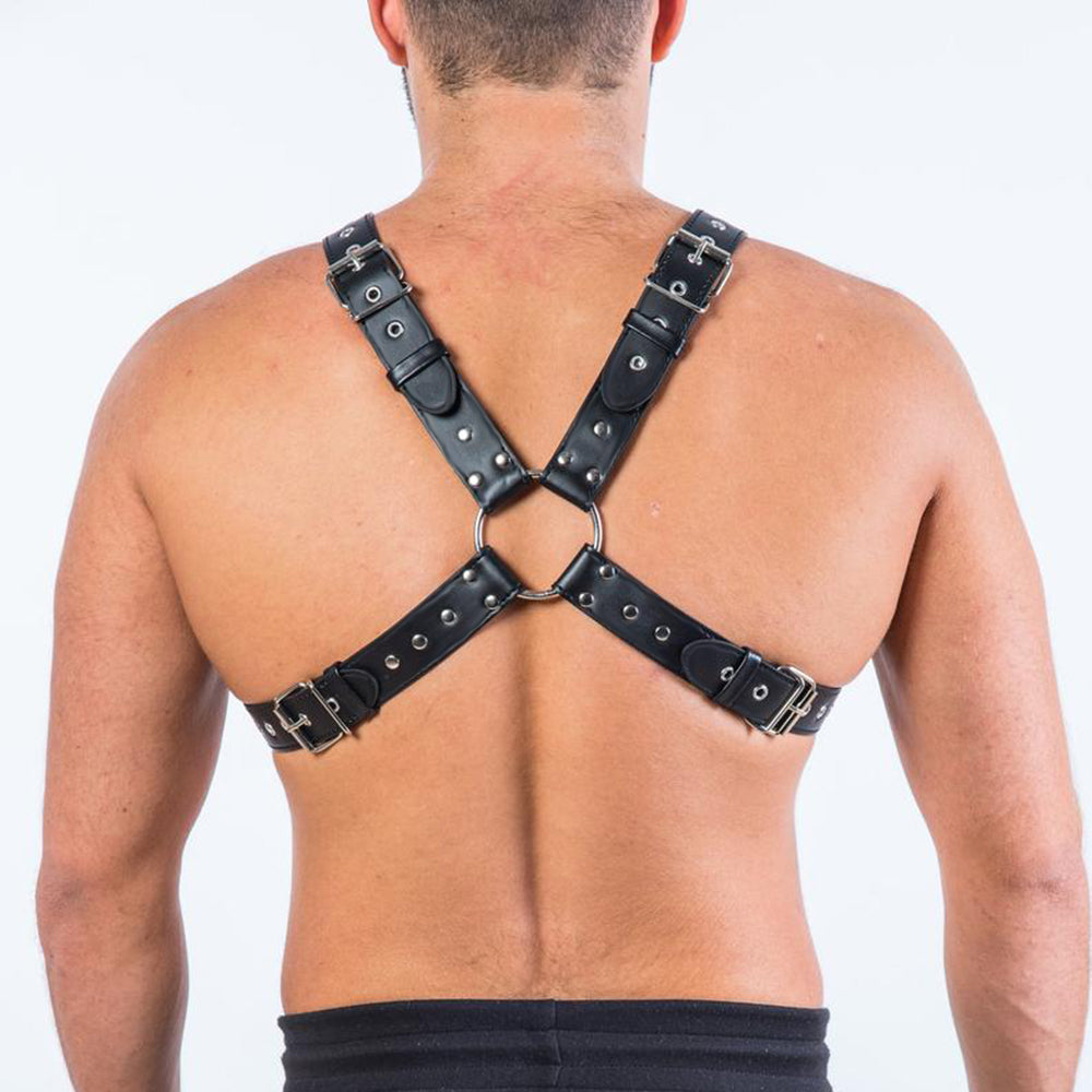 Men's Studded Leather Harness - skyjackerz