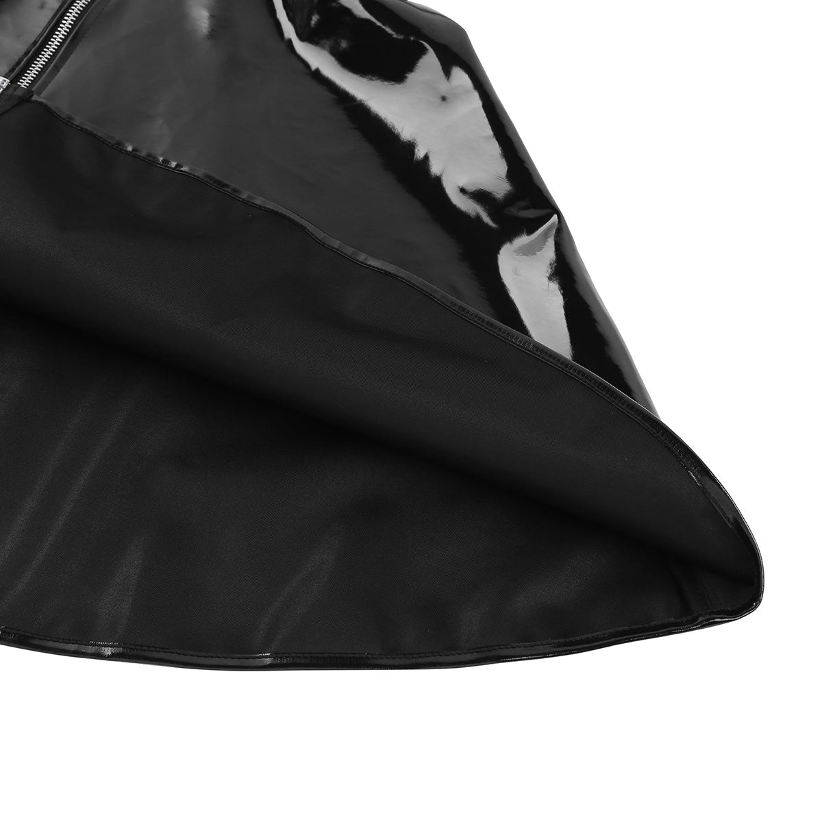 Women Leather Wetlook Rock Dress - skyjackerz