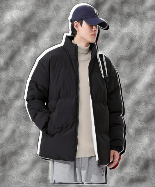 Charcoal Black / L Winter Men's Thicken Padded Jacket - skyjackerz