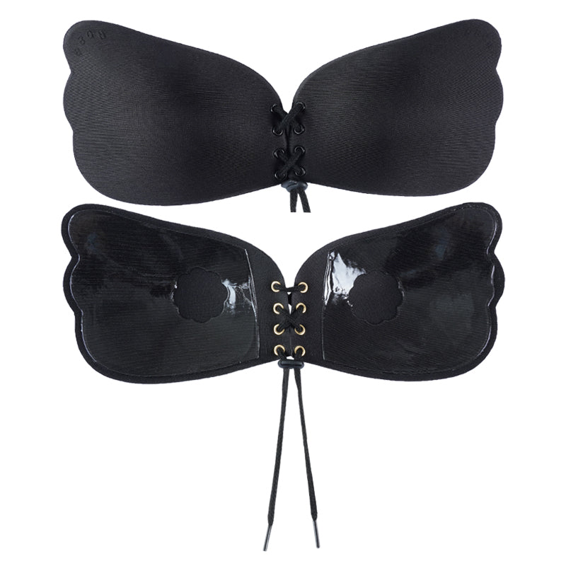 No Air-Vent Black / A Push Up Strapless Bra - skyjackerz