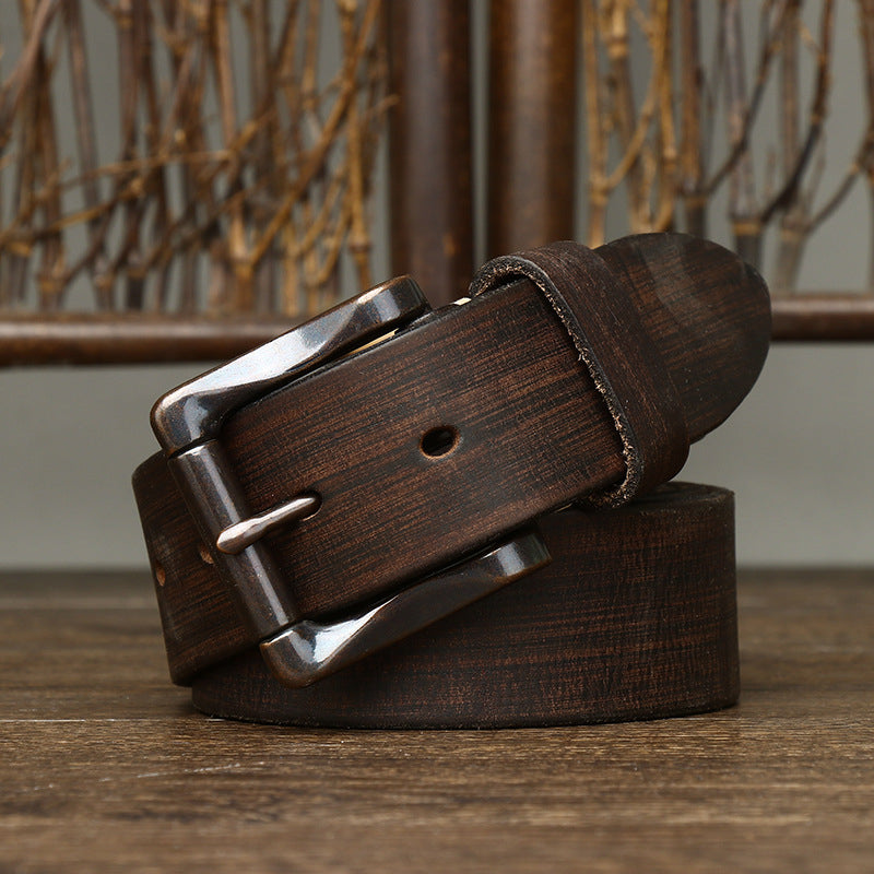 Black / 100 cm Men's Dress Belt - Business Style Pin Buckle - skyjackerz
