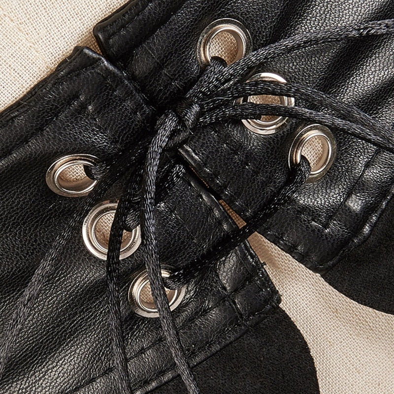 Women Leather Black Peplum Skirt - skyjackerz