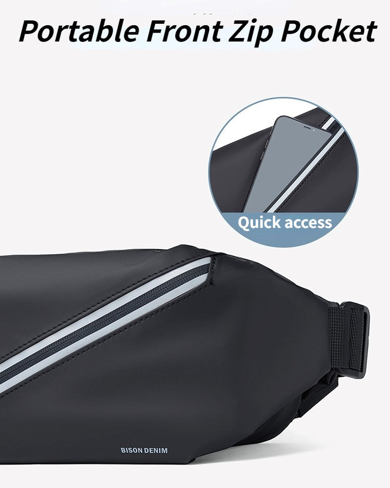 Men's Leather Multifunctional Chest Bag - skyjackerz