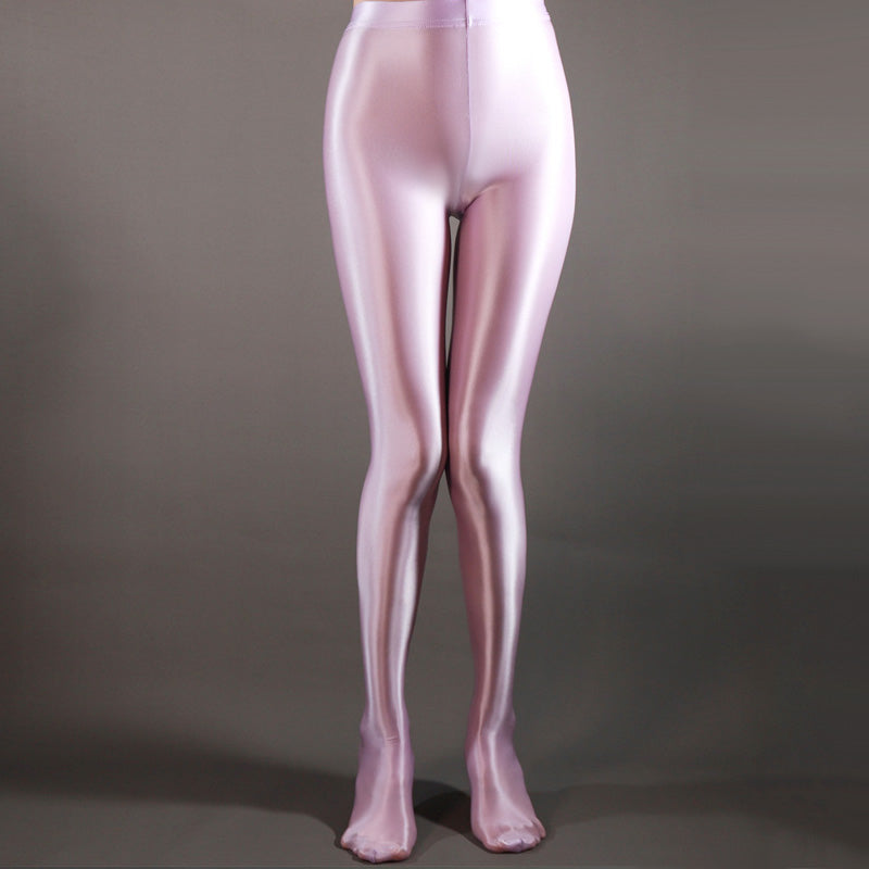 Light Purple / M Women's Shiny Satin Sport Stockings - skyjackerz
