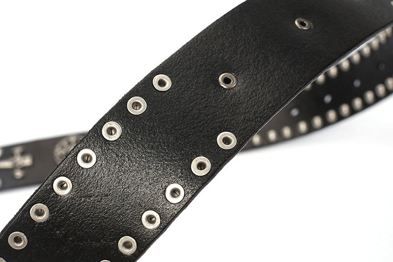 Men's Vintage Style Punk Leather Belt - skyjackerz