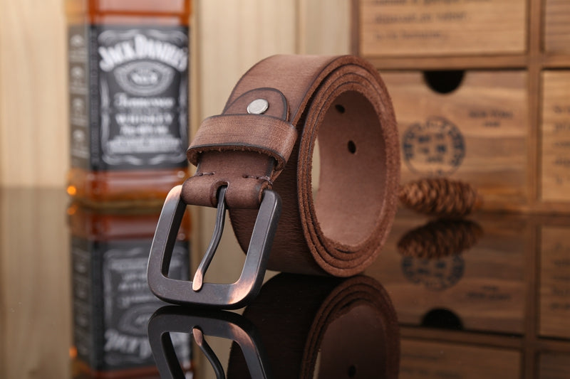 Men's Full Grain Genuine Leather Belt - skyjackerz