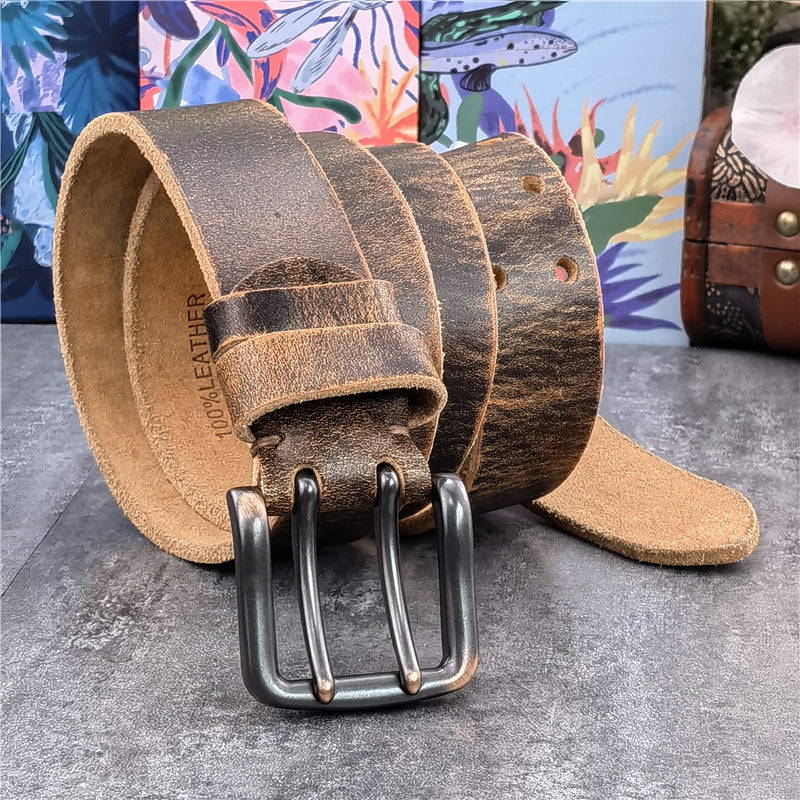 Retro Style Men's Leather Belt - skyjackerz