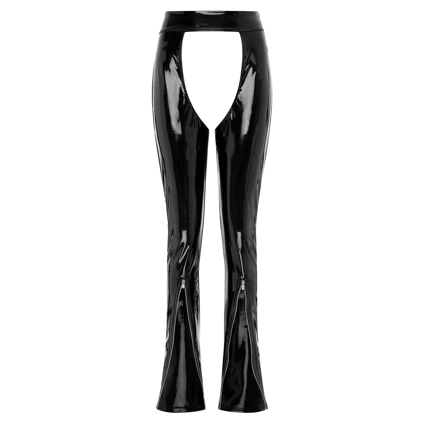 Black-B / S Women's Cutout Leather Pants - skyjackerz