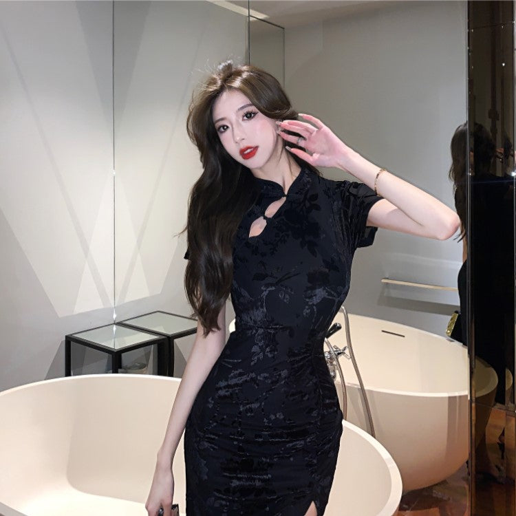 Women Sexy Spaghetti Strap Cheongsam - skyjackerz