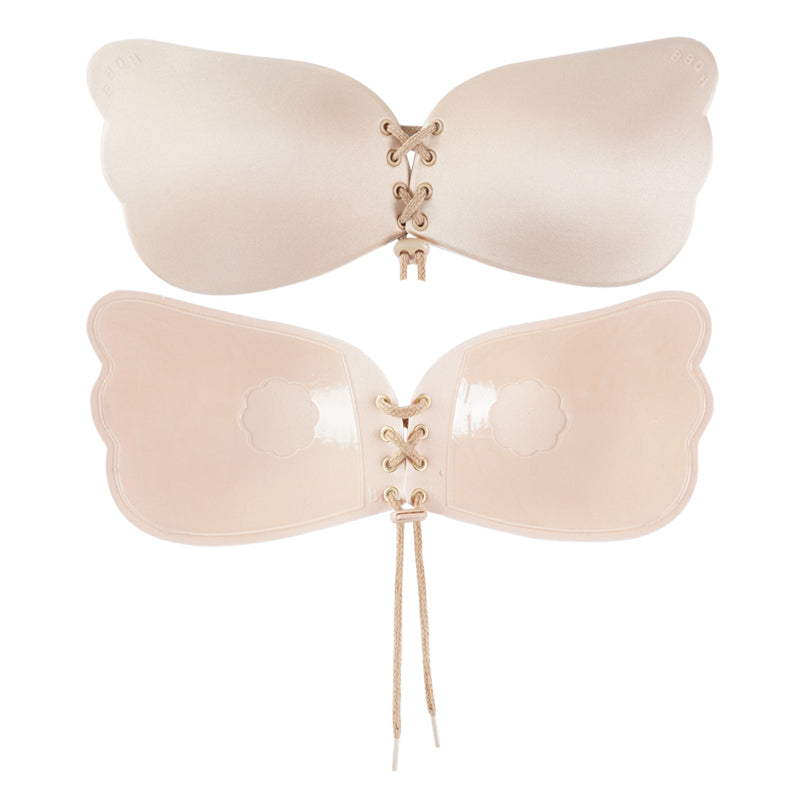 No Air-Vent Beige / A Push Up Strapless Bra - skyjackerz