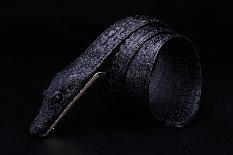 Men's Stylish Crocodile Leather Belt - skyjackerz