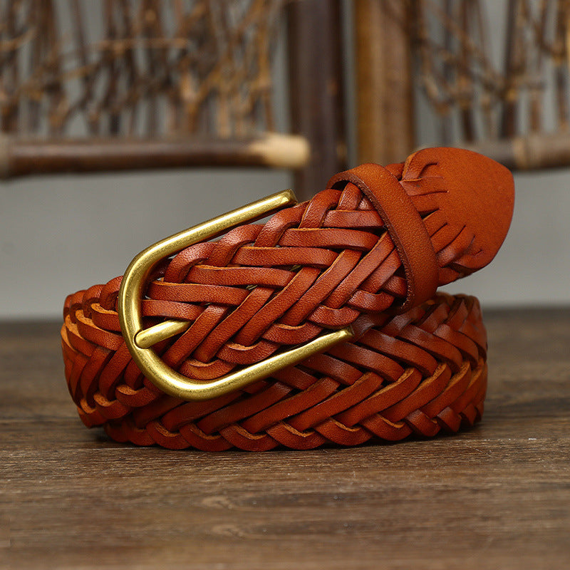 Designer Wowen Leather Belt For Men - skyjackerz