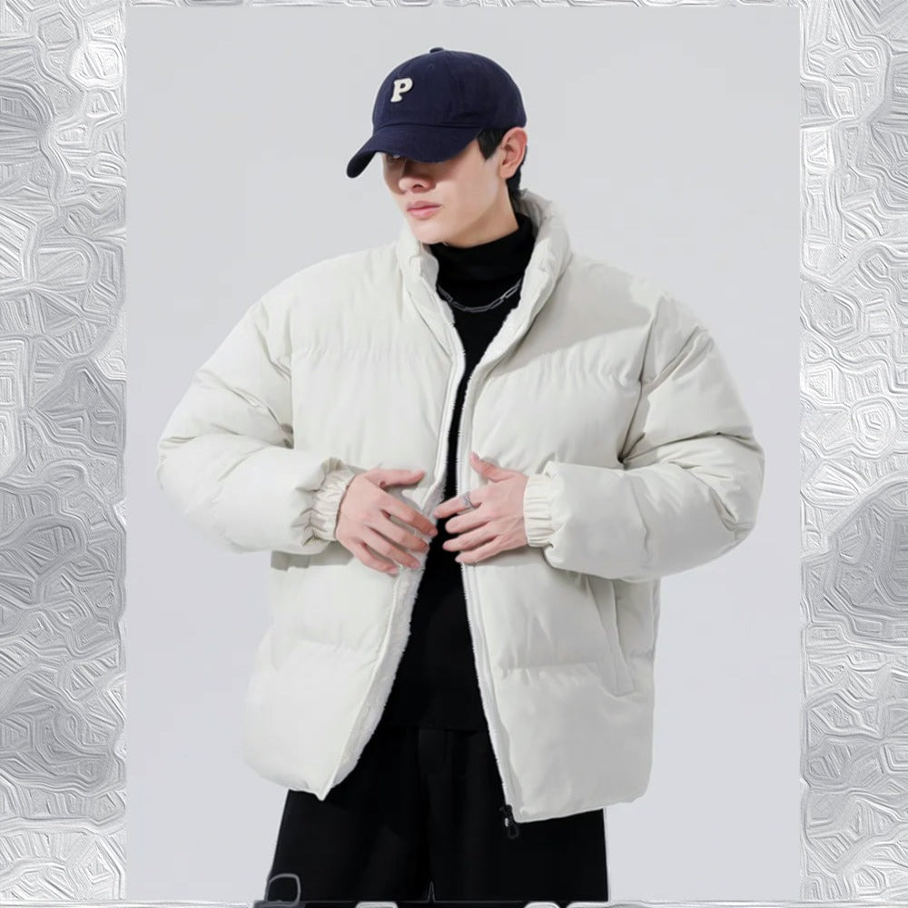 White / L Winter Men's Thicken Padded Jacket - skyjackerz