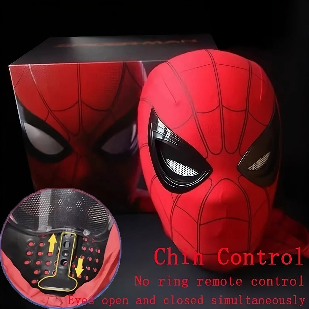 Spiderman - Chin Spiderman Electronic Mask with Moving Eyes - skyjackerz