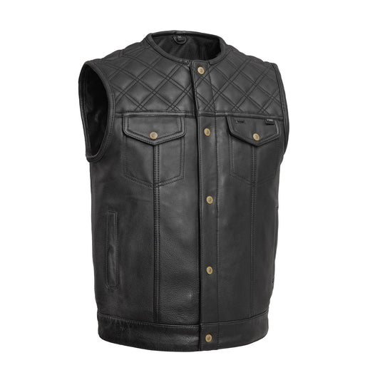 Small 12 Gauge Men's Leather Vest - skyjackerz