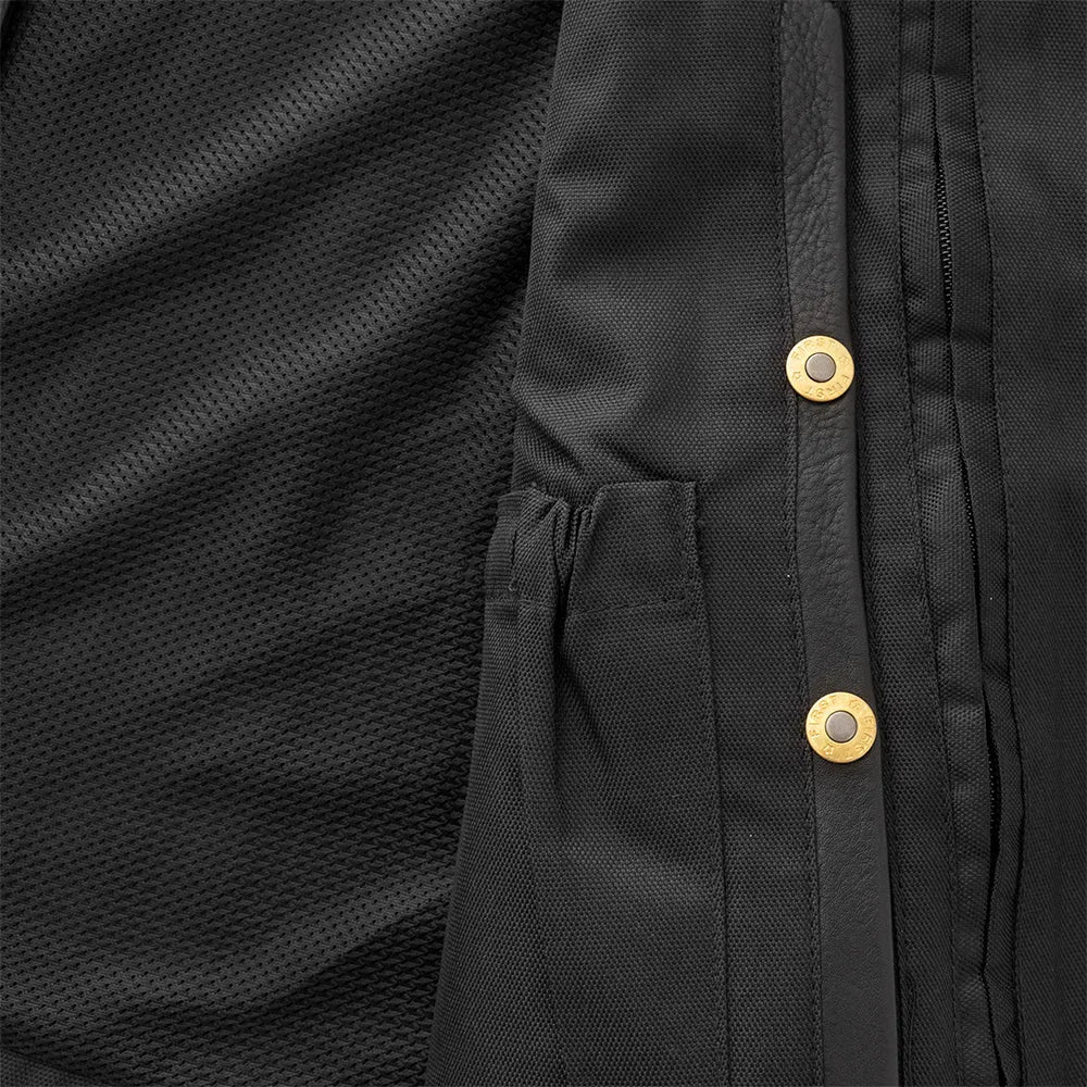 Black / Small Deadwood Men's Motorcycle Western Style Leather Vest - skyjackerz