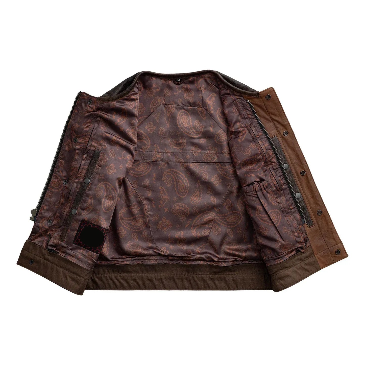 Small Vintage Whiskey Brown Motorcycle Leather Vest - skyjackerz