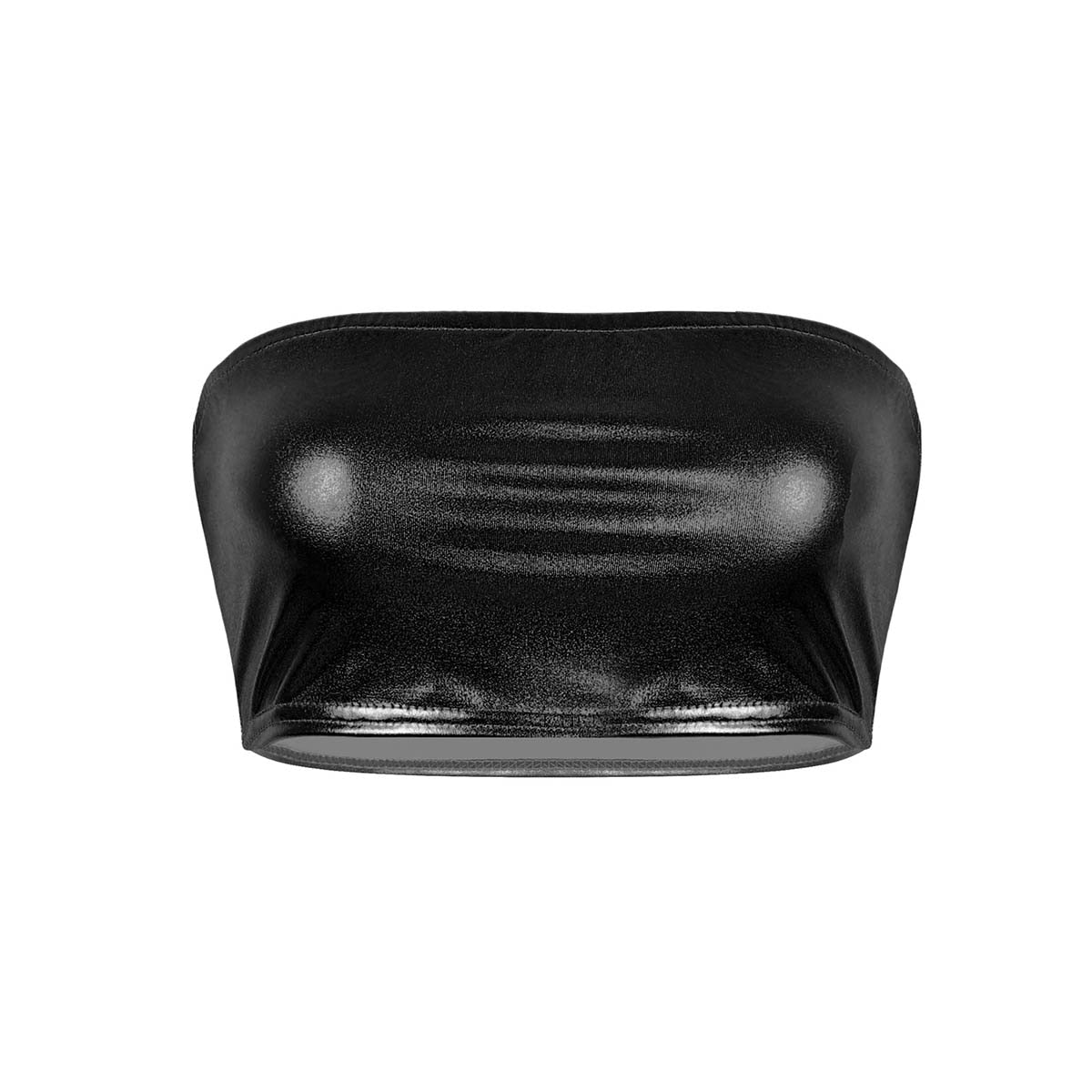 Women Leather Rave Tube Top - skyjackerz