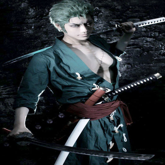 Zoro without Wig / S Roronoa Zoro Cosplay Costume - skyjackerz