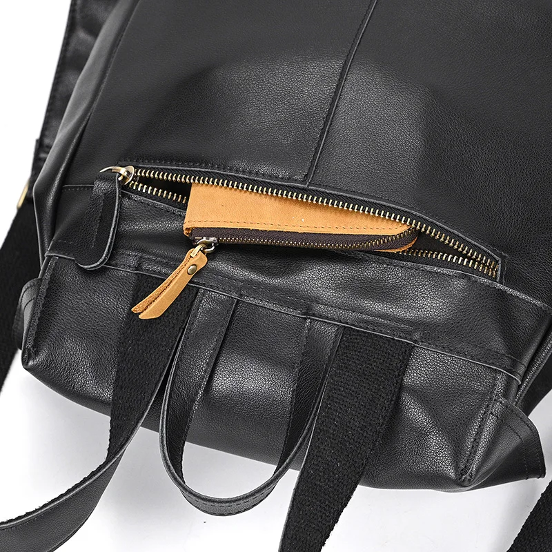 Coffee RusticRidge Leather Backpack - skyjackerz