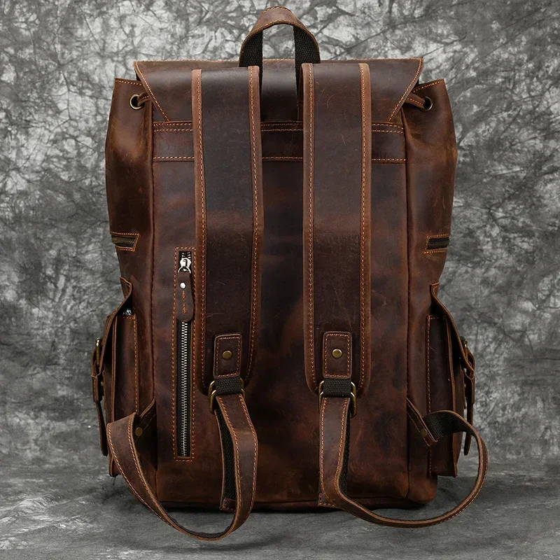 Brown-Leather AdventurePro Leather Backpack - skyjackerz