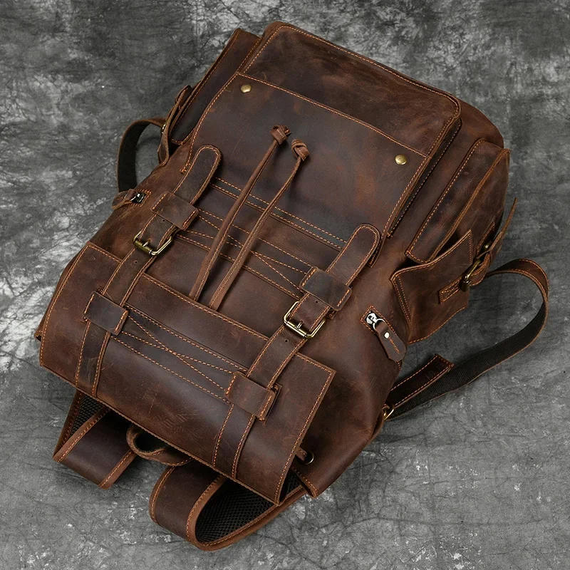 Brown-Leather AdventurePro Leather Backpack - skyjackerz