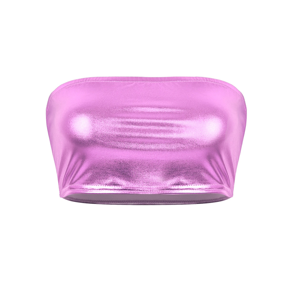 Women Leather Rave Tube Top - skyjackerz