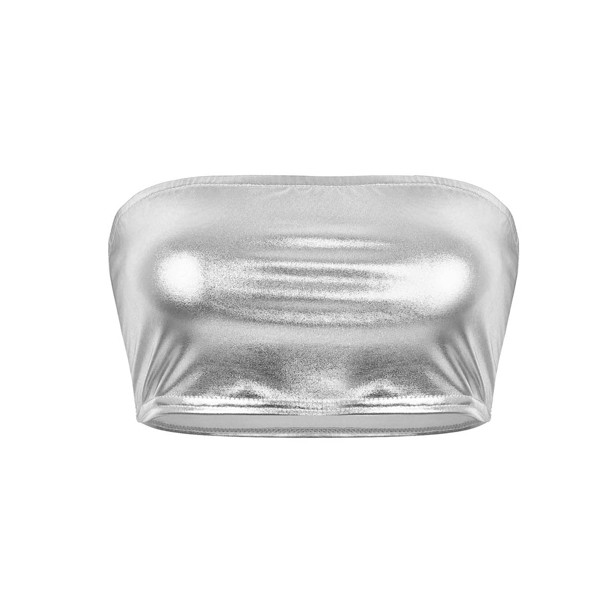Women Leather Rave Tube Top - skyjackerz
