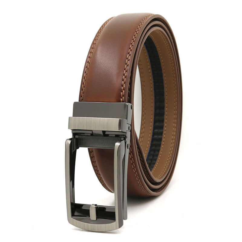 8 / 110 cm Men's Automatic Cowhide Leather Belt - skyjackerz